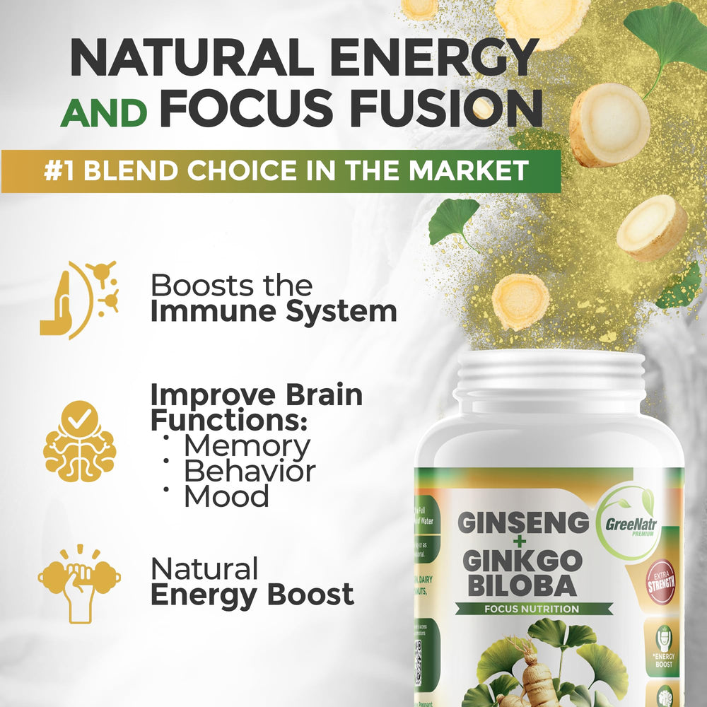 GreeNatr glass of capsules communicates easy daily routine for brain health