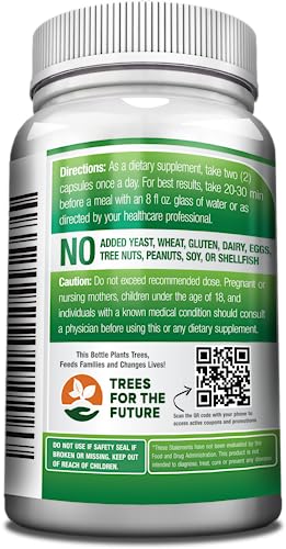 GreeNatr Moringa oleifera capsules label showing ingredients and benefits.