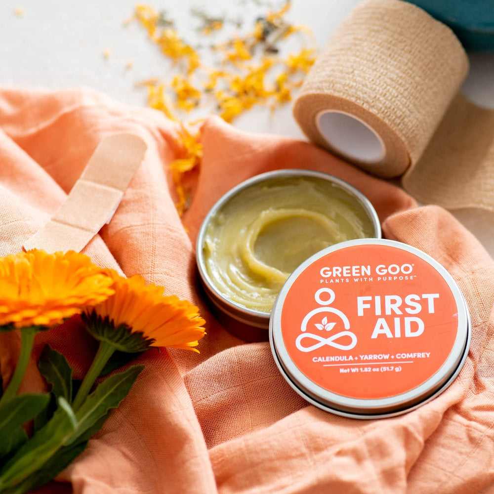 Green Goo all-purpose-emergency-salve protects minor skin irritations with natural ingredients