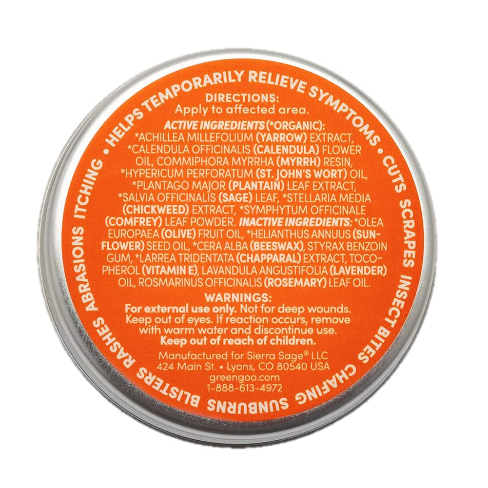 Green Goo calendula-comfrey-yarrow-salve nourishes skin using plant-based extracts