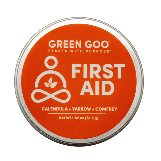 Green Goo cracked-hands-feet-salve on dry skin provides soothing relief