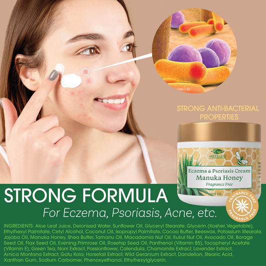Fragrance-free texture close-up showing soothing cream for sensitive skin.