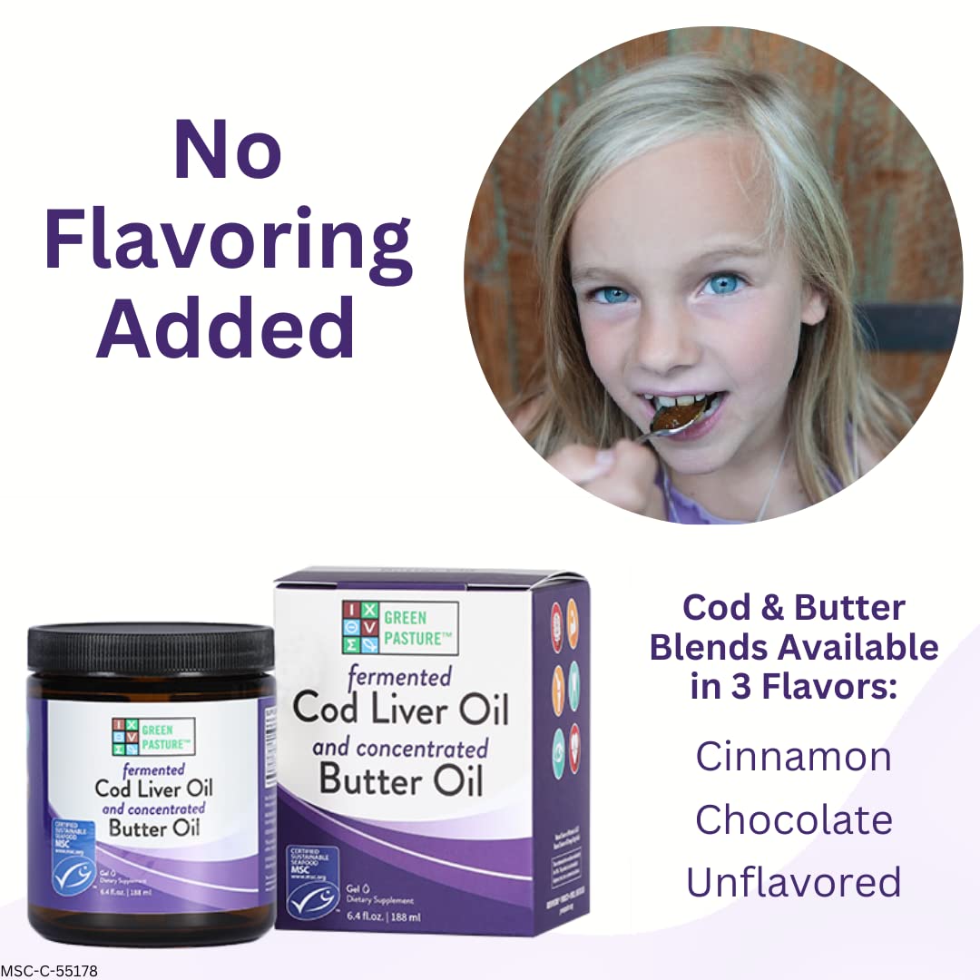 Green Pasture butter oil gel liquid scoop shows easy serving.