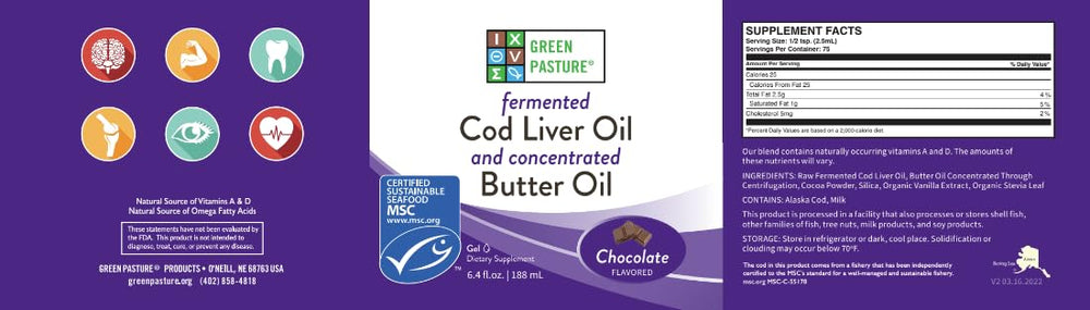 Green Pasture packaging with transparent box and label