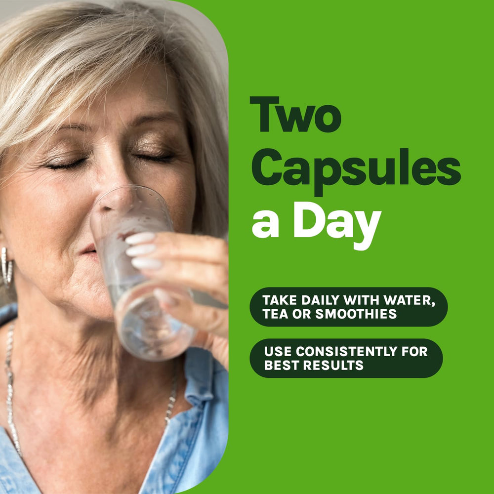 Green Valley Naturals Bone Defense capsules ready for easy daily use.