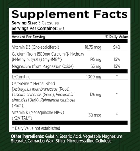Green Valley Naturals Bone Defense label highlights non-GMO formula for daily mobility.