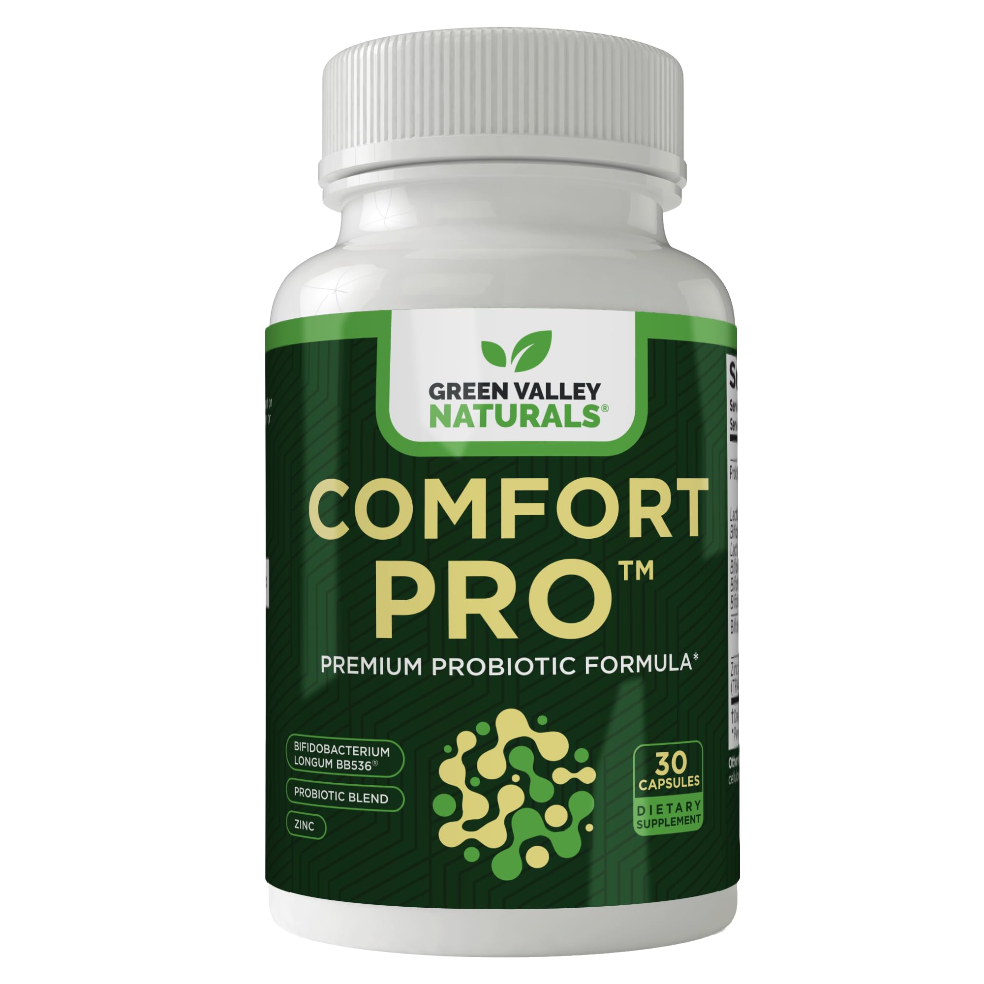 ComfortPro capsules supporting gut balance during meals and snacks.