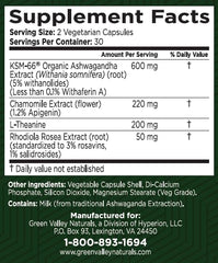Green Valley Naturals My Sleep Miracle label emphasizes clean, melatonin-free formula.
