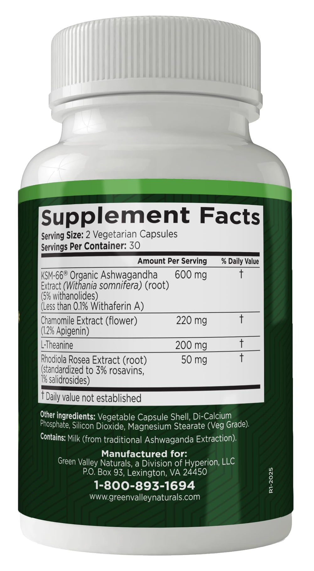 Green Valley Naturals My Sleep Miracle packaging highlights vegan formula.