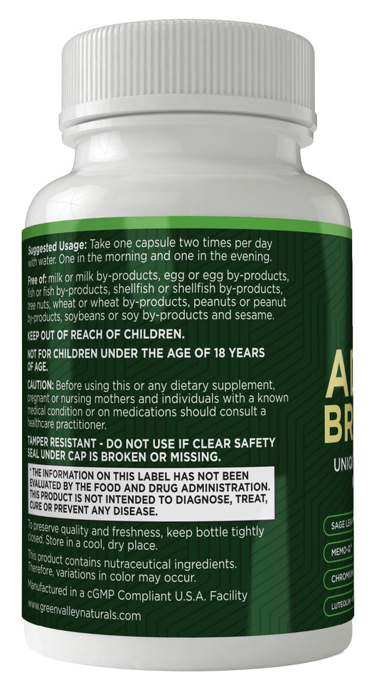Green Valley Naturals sage leaf close-up for natural cognitive clarity and focus