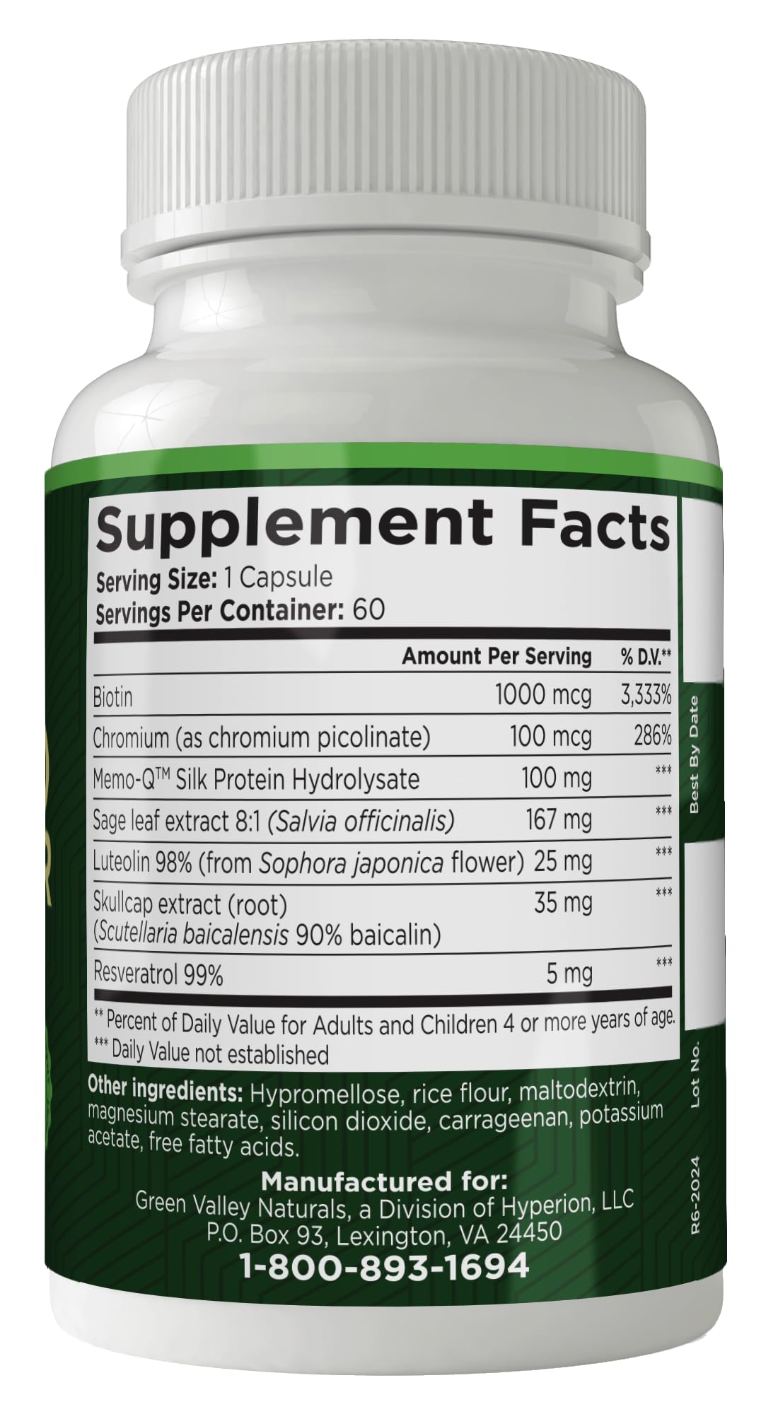 Green Valley Naturals skullcap herb image promoting calm focus