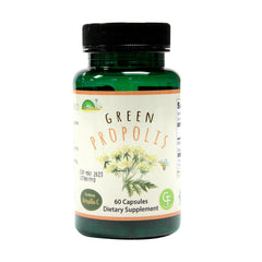 Greenbow Green Propolis packaging box emphasizing gluten-free and additive-free claims