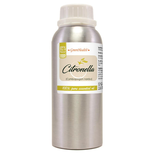 GreenHealth Citronella oil aluminum bottle ready for pure fragrance