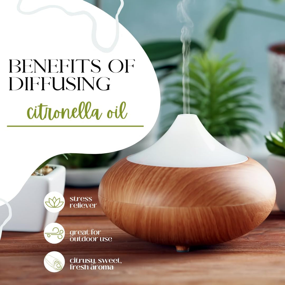 Side view of GreenHealth citronella bottle for easy pouring