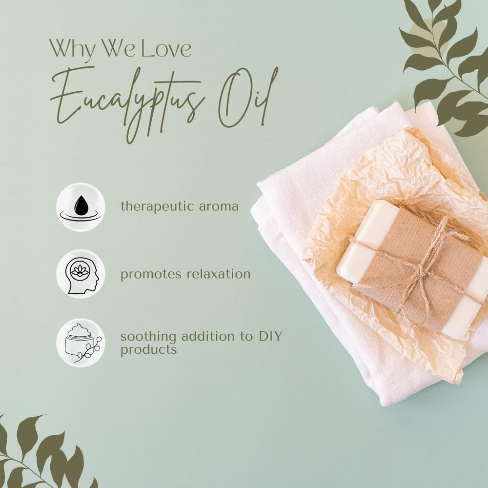 GreenHealth eucalyptus oil in aluminum bottle—protection from light and heat.