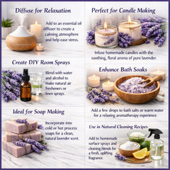 GreenHealth lavender oil for candle making with calming floral notes.
