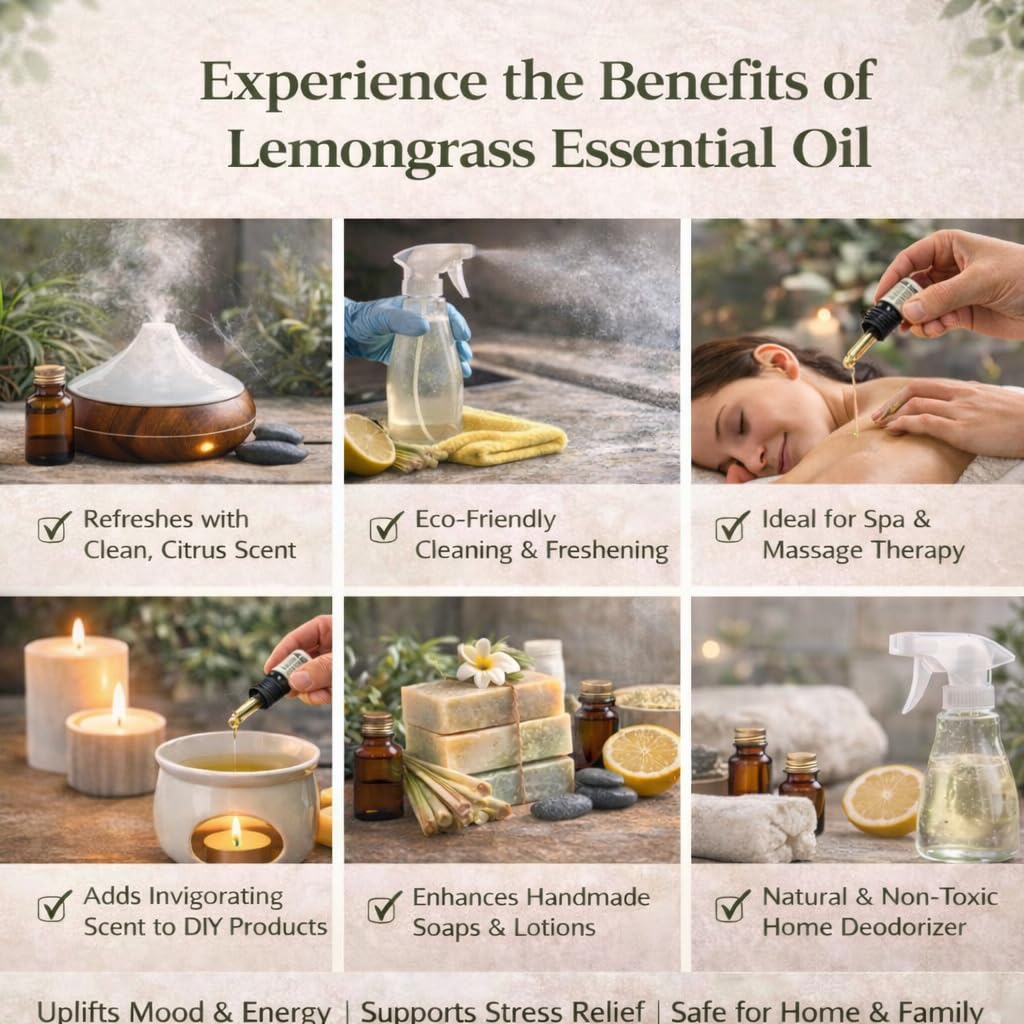 GreenHealth Lemongrass Oil aluminum bottle – UV protection preserves aroma.