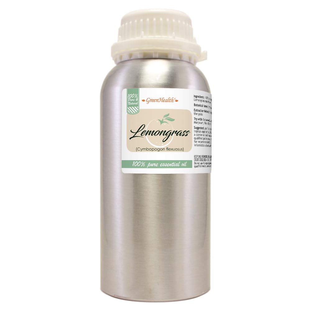 GreenHealth Lemongrass Oil bottle – durable container for pure oil storage.