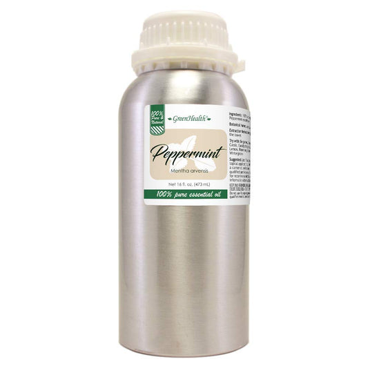 GreenHealth Peppermint Oil bottle-uncut delivers strong aroma for diffusers and DIY projects.