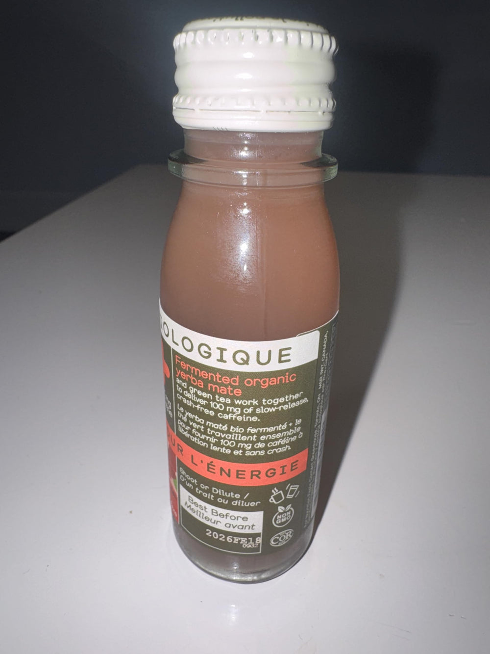 Greenhouse Juice Co energy shot glass bottle pack for travel