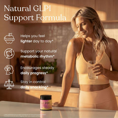 Close-up of GreenLab GLP-1 capsules in a plant-based formula.