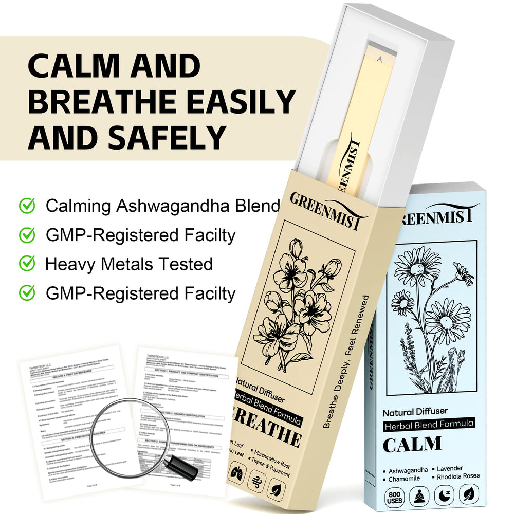 GreenMIST diffuser pen in use during calm daily moments