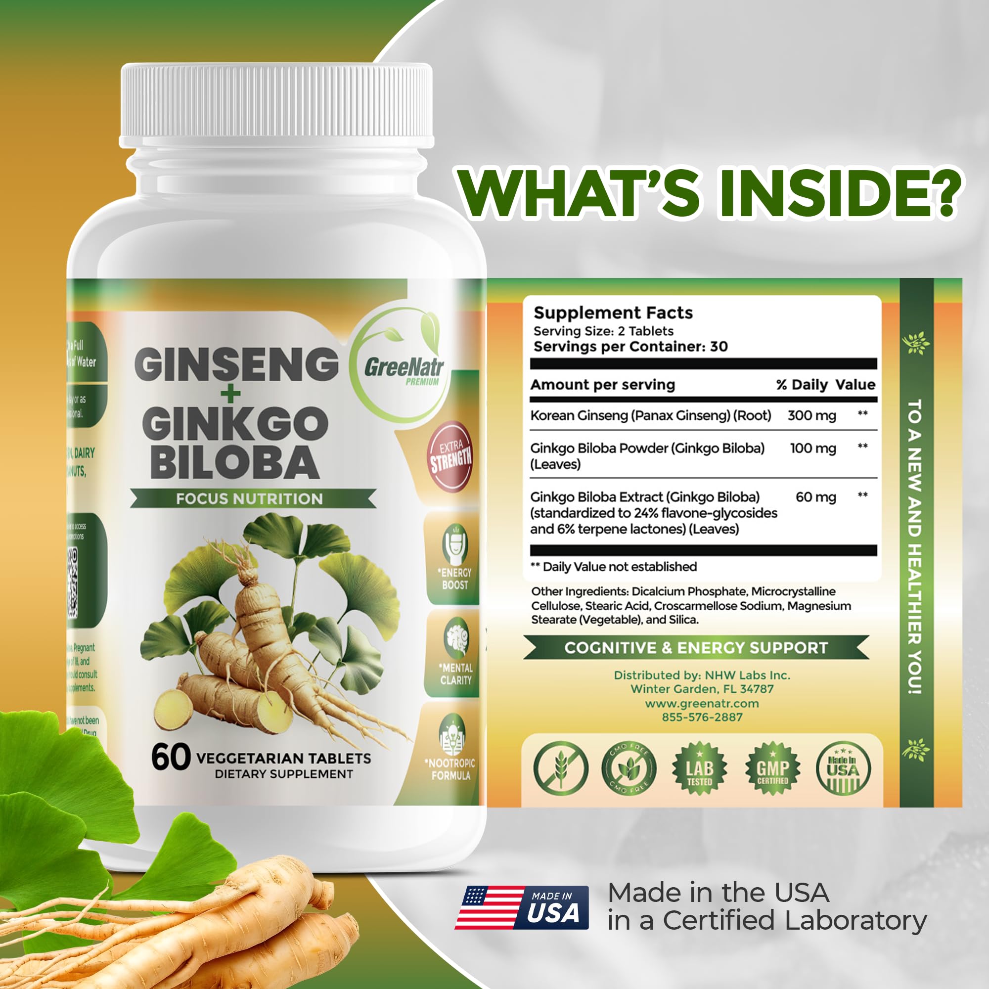 Two vegan tablets daily on a clean, simple regimen.