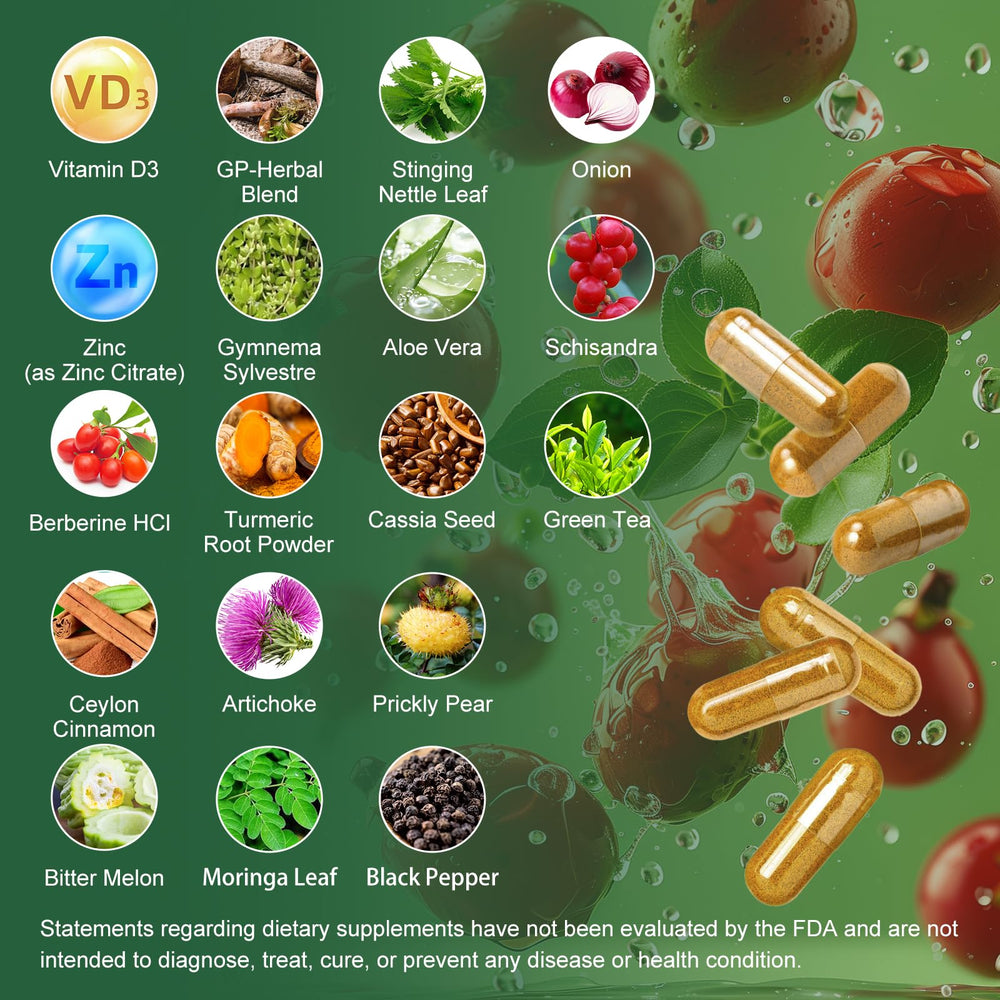 GREENPEOPLE berberine bottle highlighting green tea and artichoke ingredients