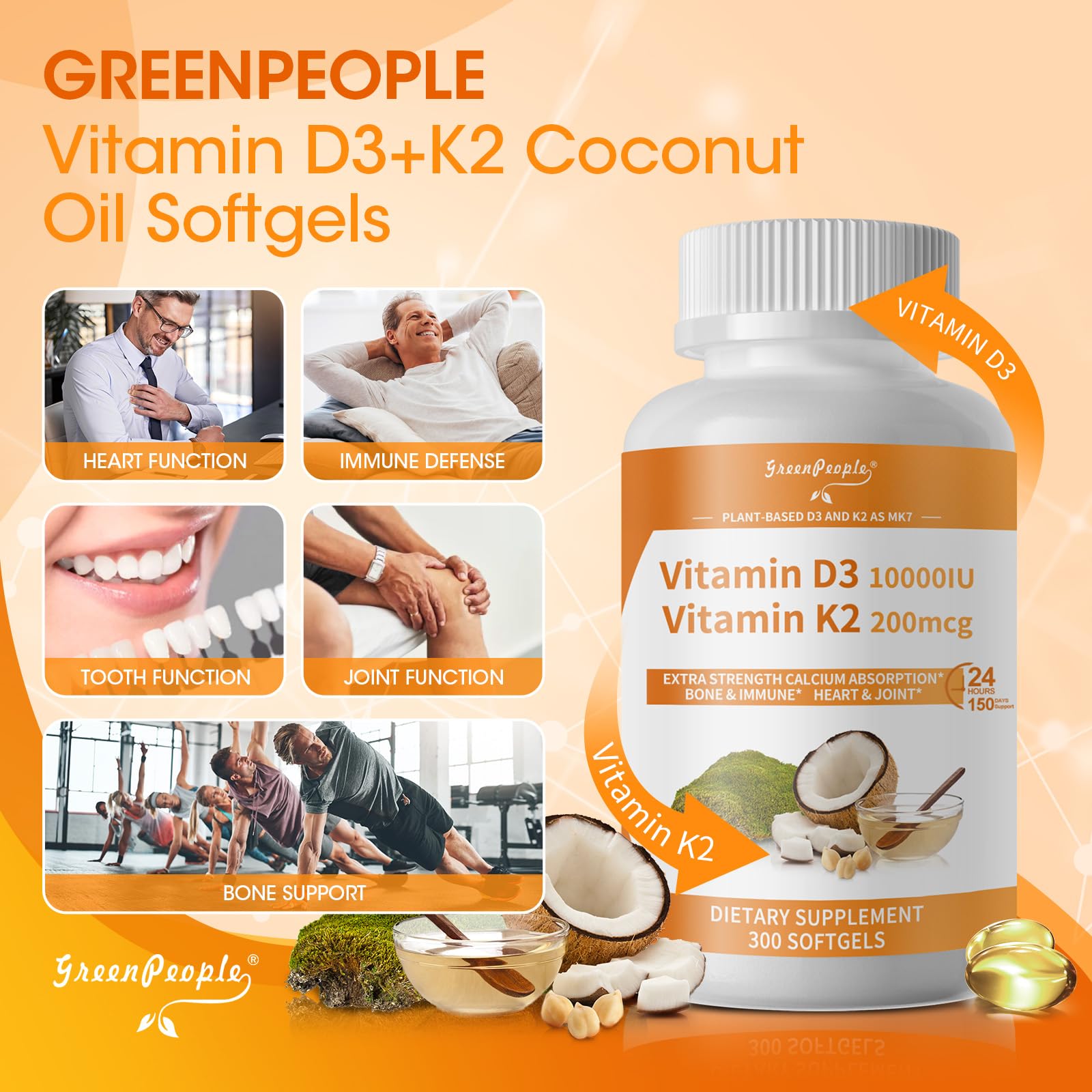 GREENPEOPLE daily routine bottle shows 150-day supply