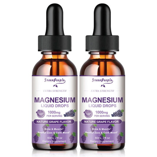 GREENPEOPLE Magnesium Glycinate Liquid Drops bottle front for sleep support.