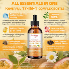 GREENPEOPLE magnesium liquid drops bottle macro highlights premium packaging.