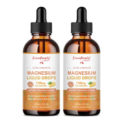 GREENPEOPLE magnesium liquid drops pineapple bottle ready for easy daily dosing.