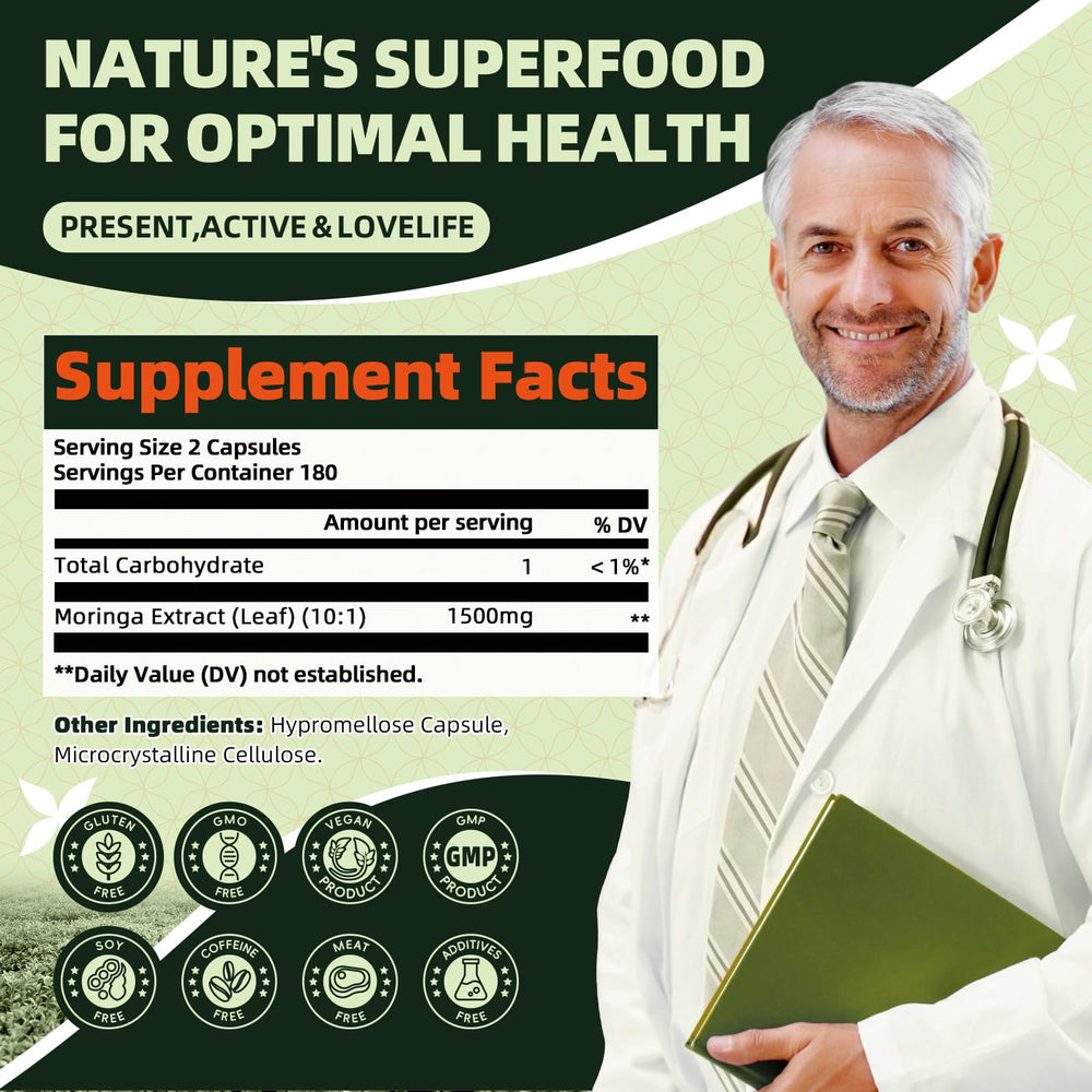 GreenPeople Moringa Pure daily-use bottle for convenient supplementation.