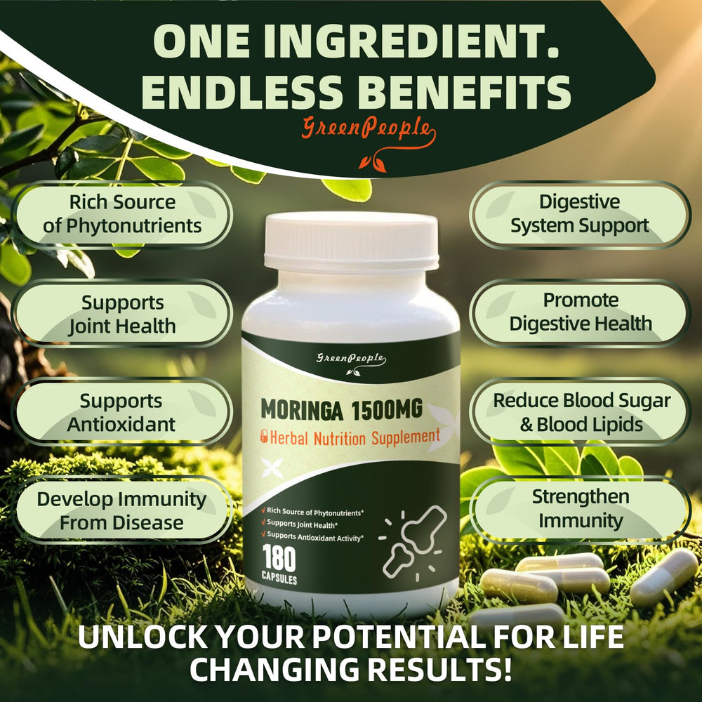 GreenPeople Moringa Pure sourcing notes reflect ethical farming.
