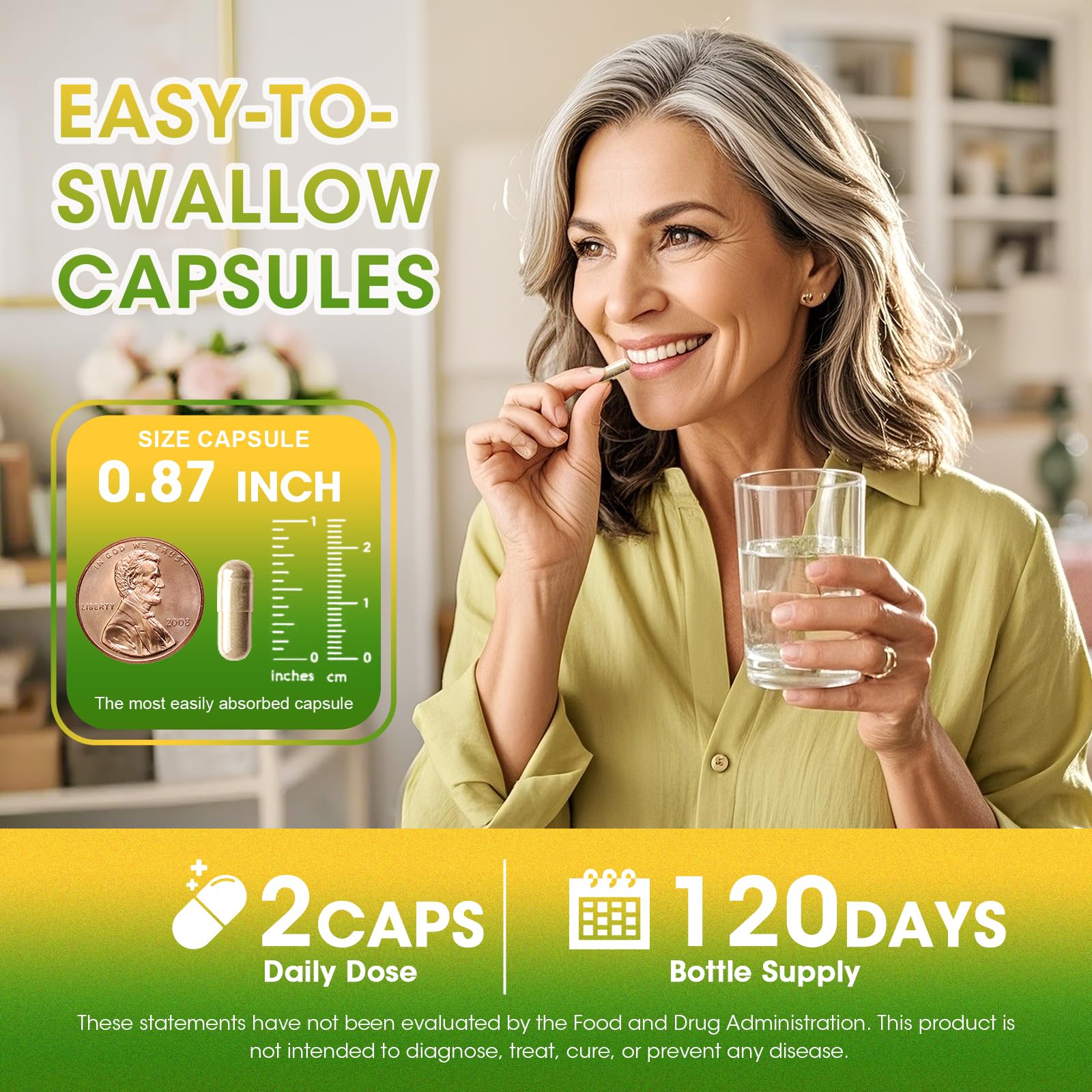 Zoom on probiotic capsules with 10 billion CFU for gut health support.