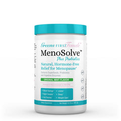 Greens First MenoSolve magnesium powder ready for a serving.