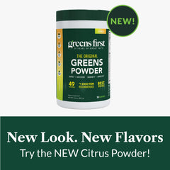 Greens First prebiotics probiotics and digestive enzymes feature.