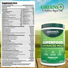 Greens+ mixed fruits and greens bowl illustrates convenient daily use.
