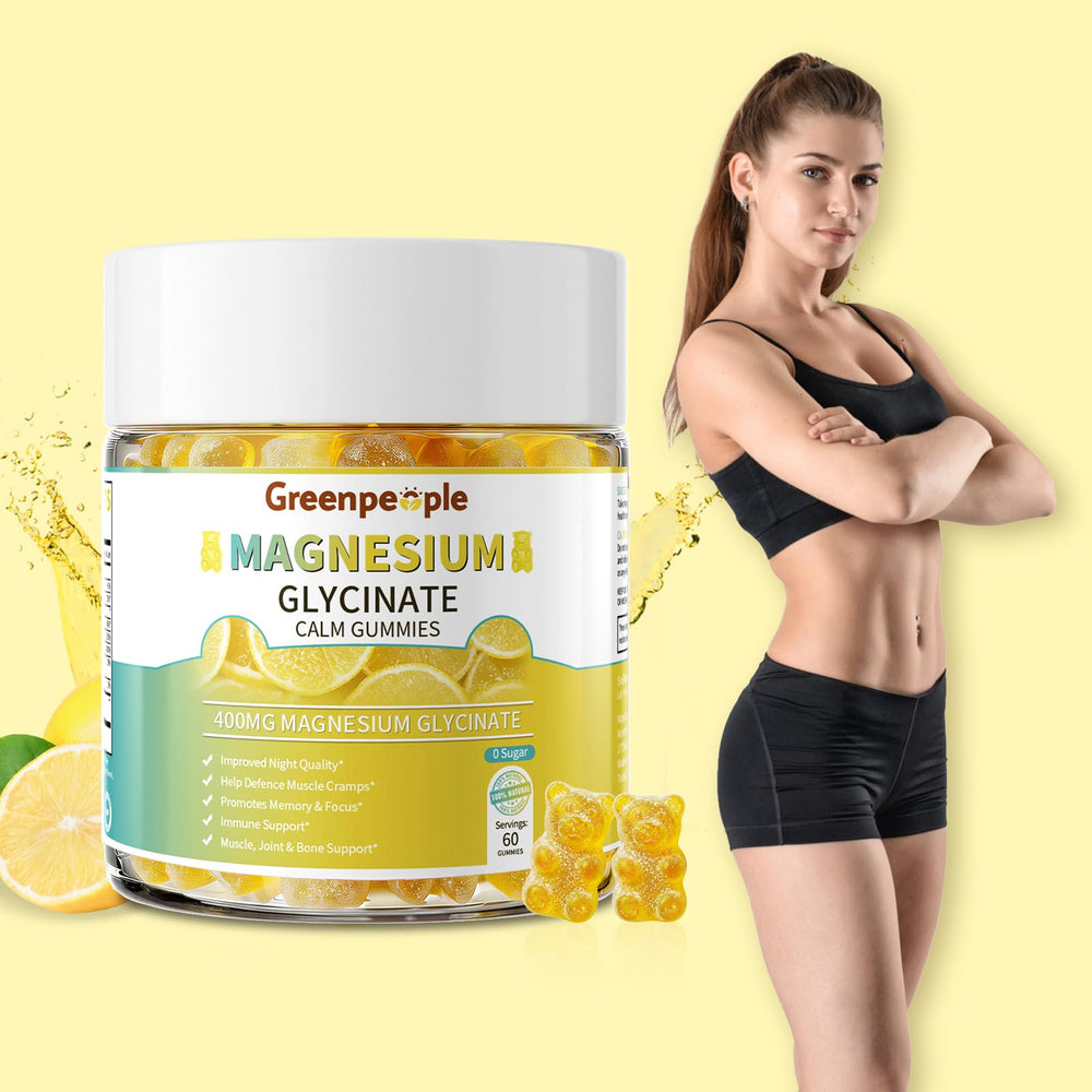 GREENPEOPLE Magnesium Glycinate Gummies serving dosage demonstrates a simple nightly routine