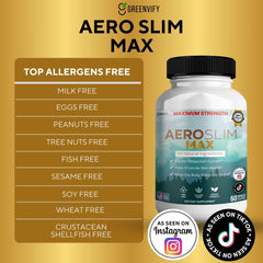 Aeroslim Max packaging shows USA-made GMP production