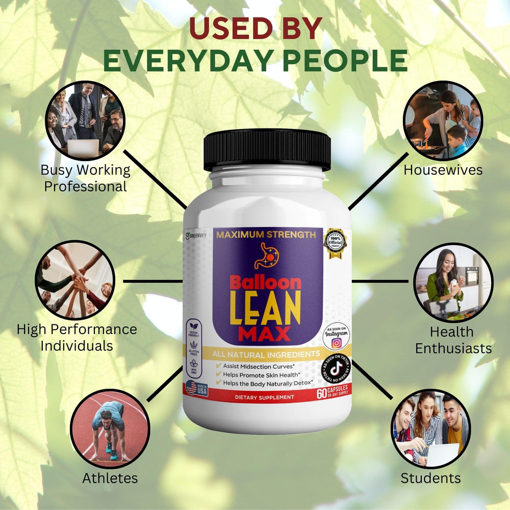 Packaging box of GREENVIFY Balloon Lean Max for easy 30-day planning.
