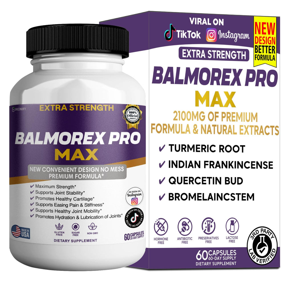 GREENVIFY Balmorex Pro Max bottle for daily joint support and easy at-home routines.
