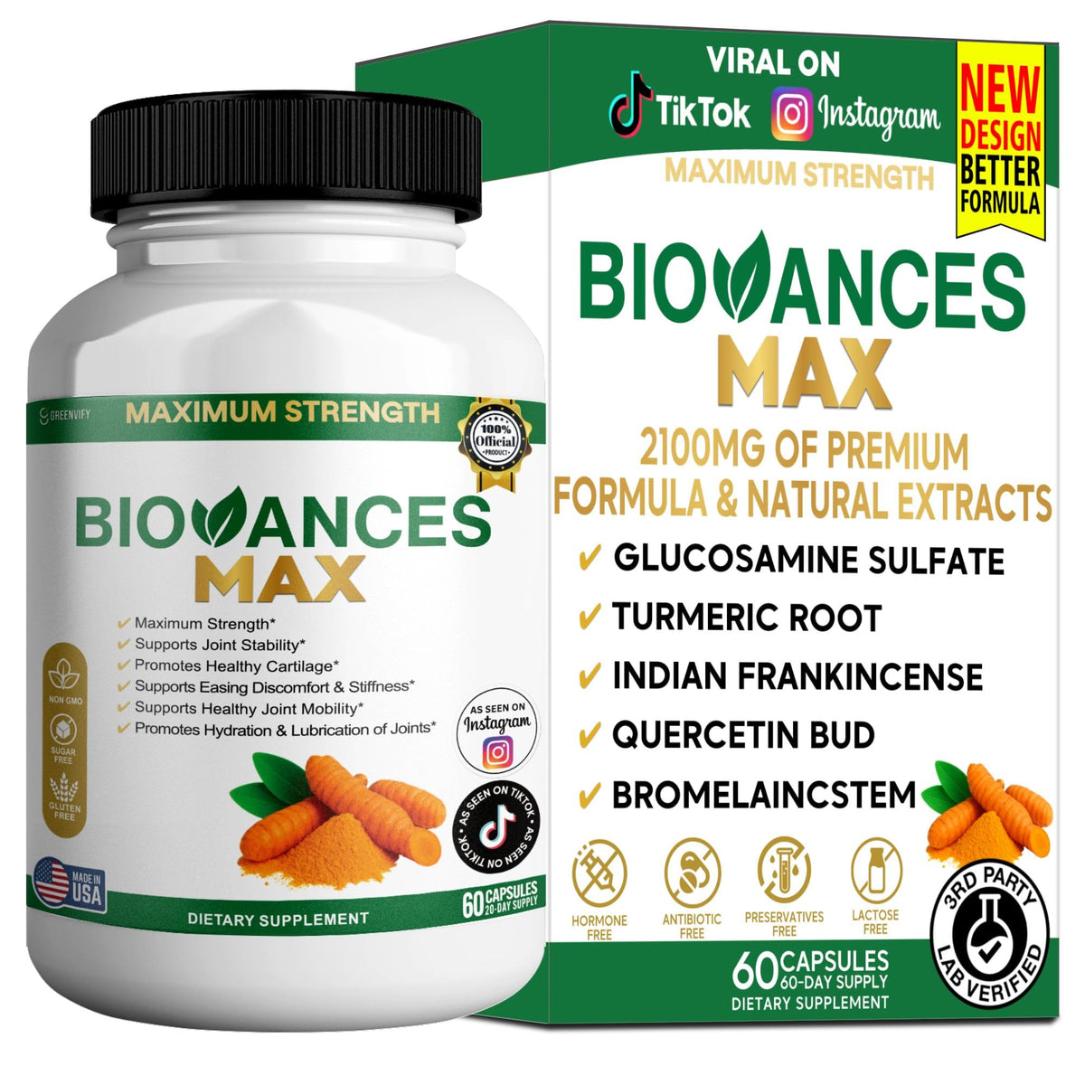 GREENVIFY Bioances Max bottle closeup for easy dosing and quality assurance