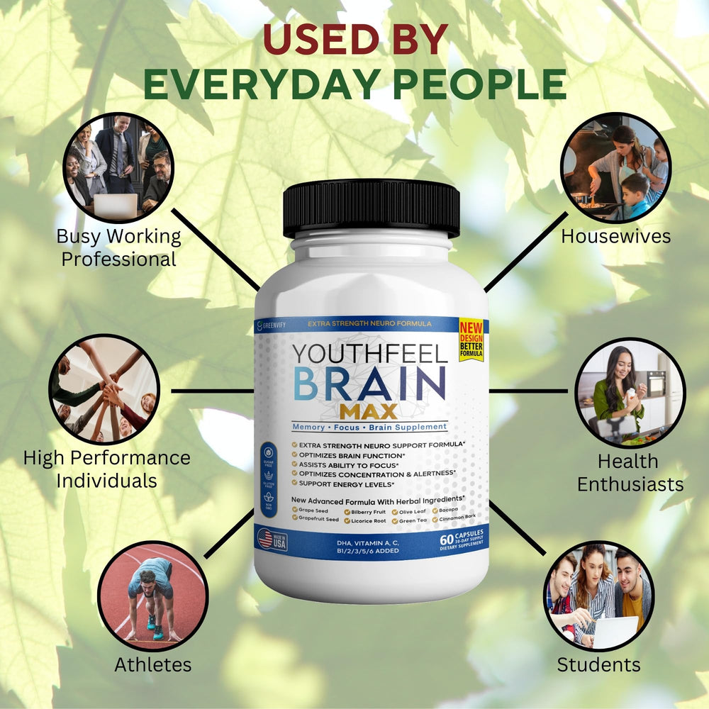 GREENVIFY Brain Max closeup of phosphatidylserine and huperzine A for concentration support