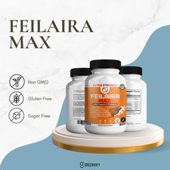 Gluten-free and non-GMO badge on GreenVify Feilaira Max.