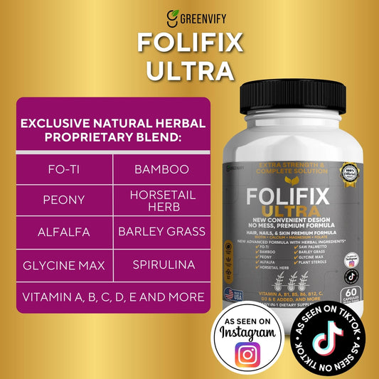 GREENVIFY FoliFix Ultra capsules closeup for convenient daily nutrition