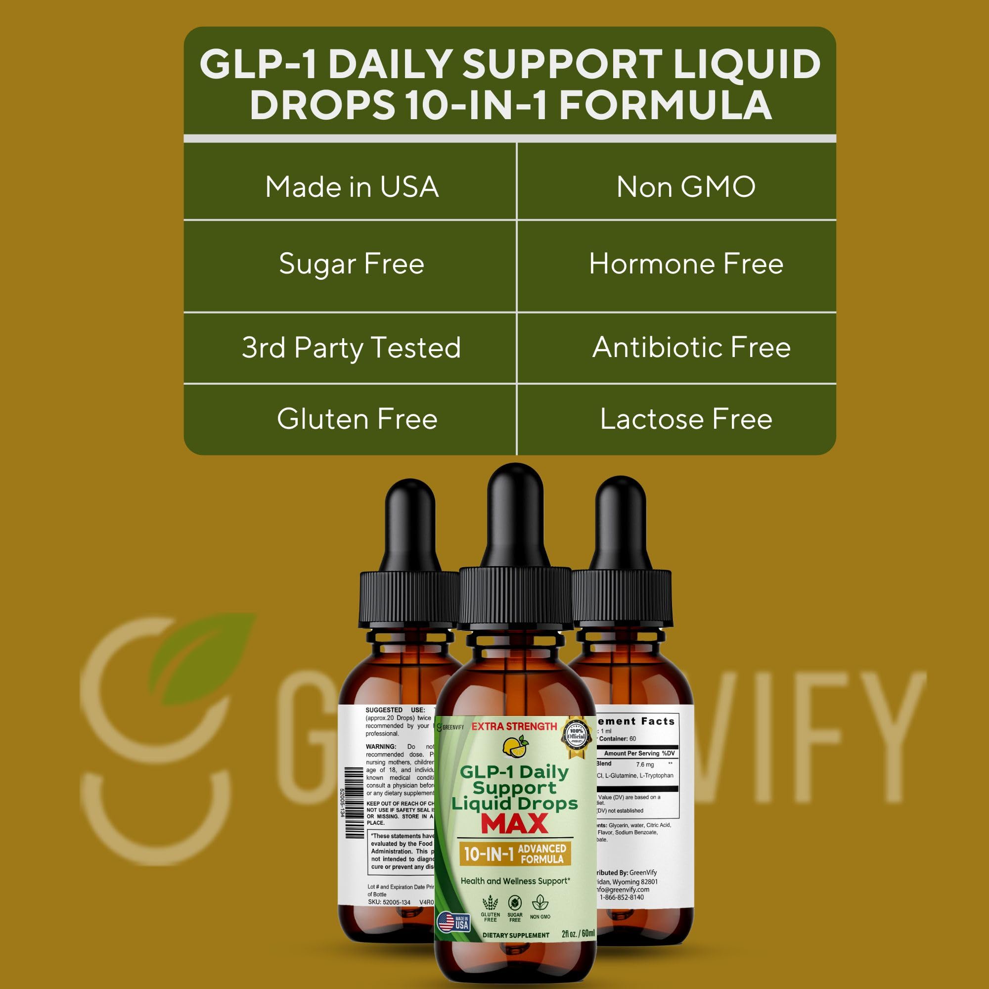 GREENVIFY GLP-1 Drops dropper being used for precise dosing