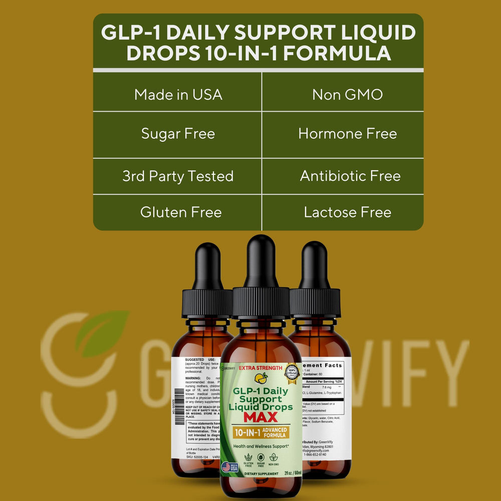 GREENVIFY GLP-1 Drops dropper being used for precise dosing