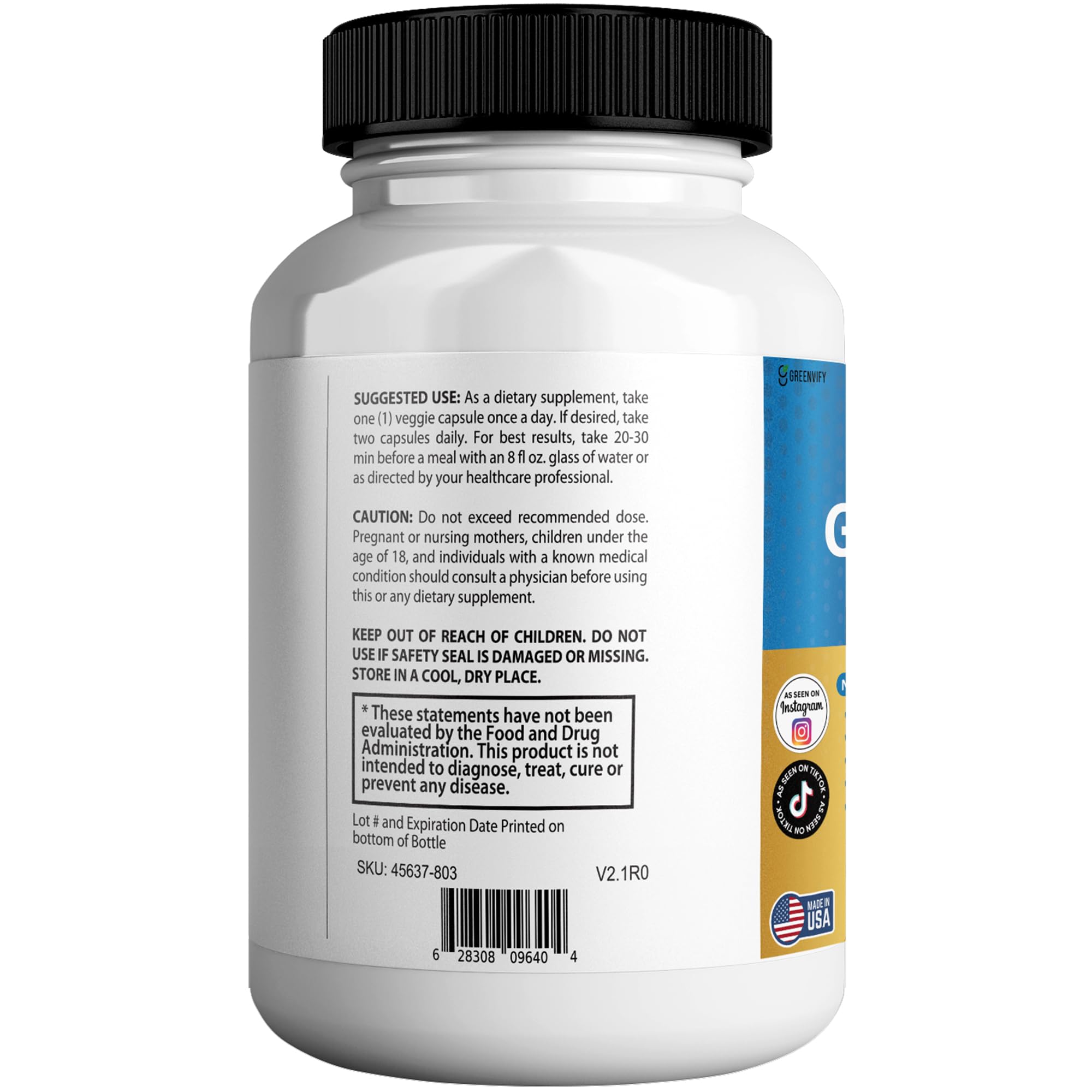 GREENVIFY Glyco Max Fx Gold pour demonstrates easy dosing in daily routine.