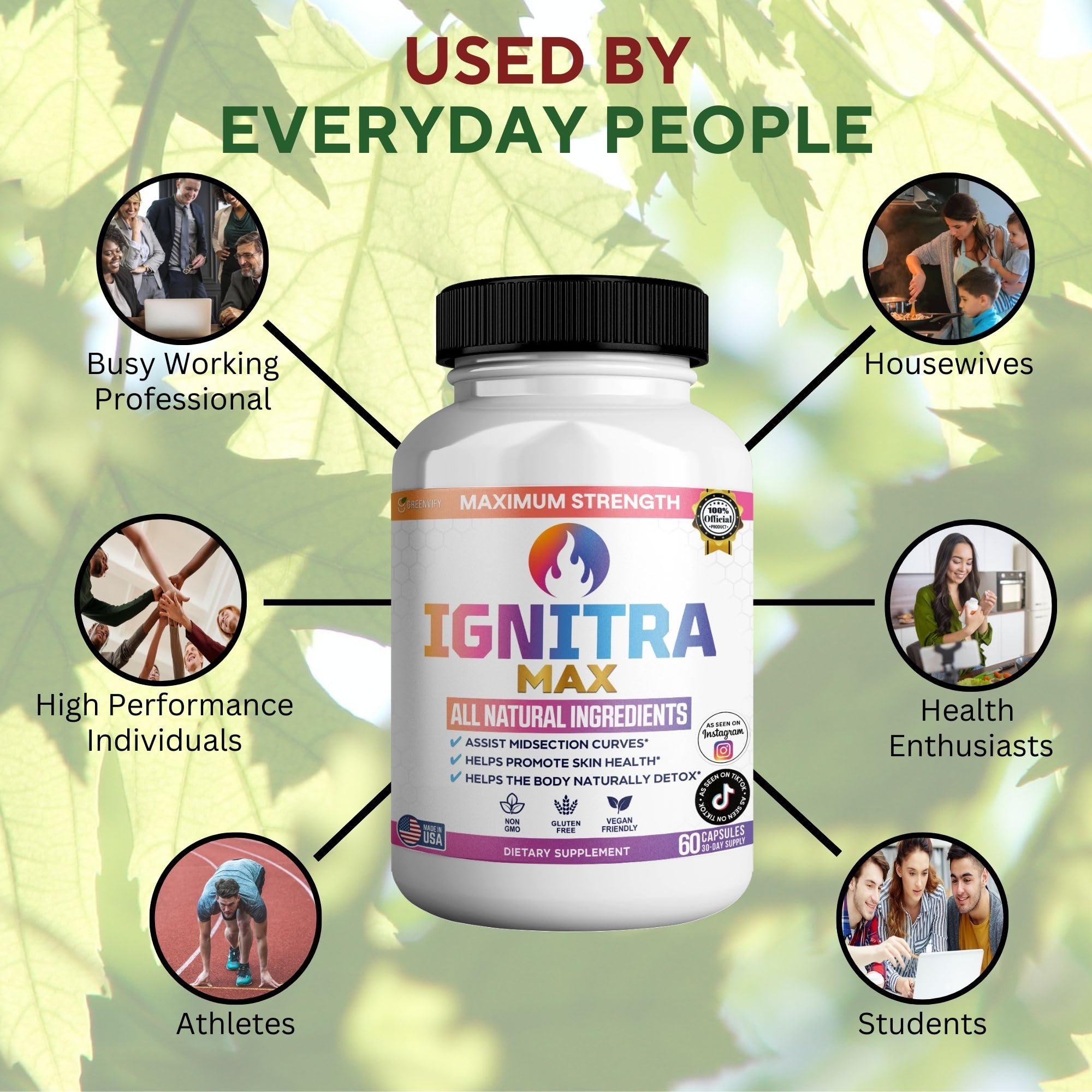 Packaging with 60 capsules for a 30-day detox support routine.